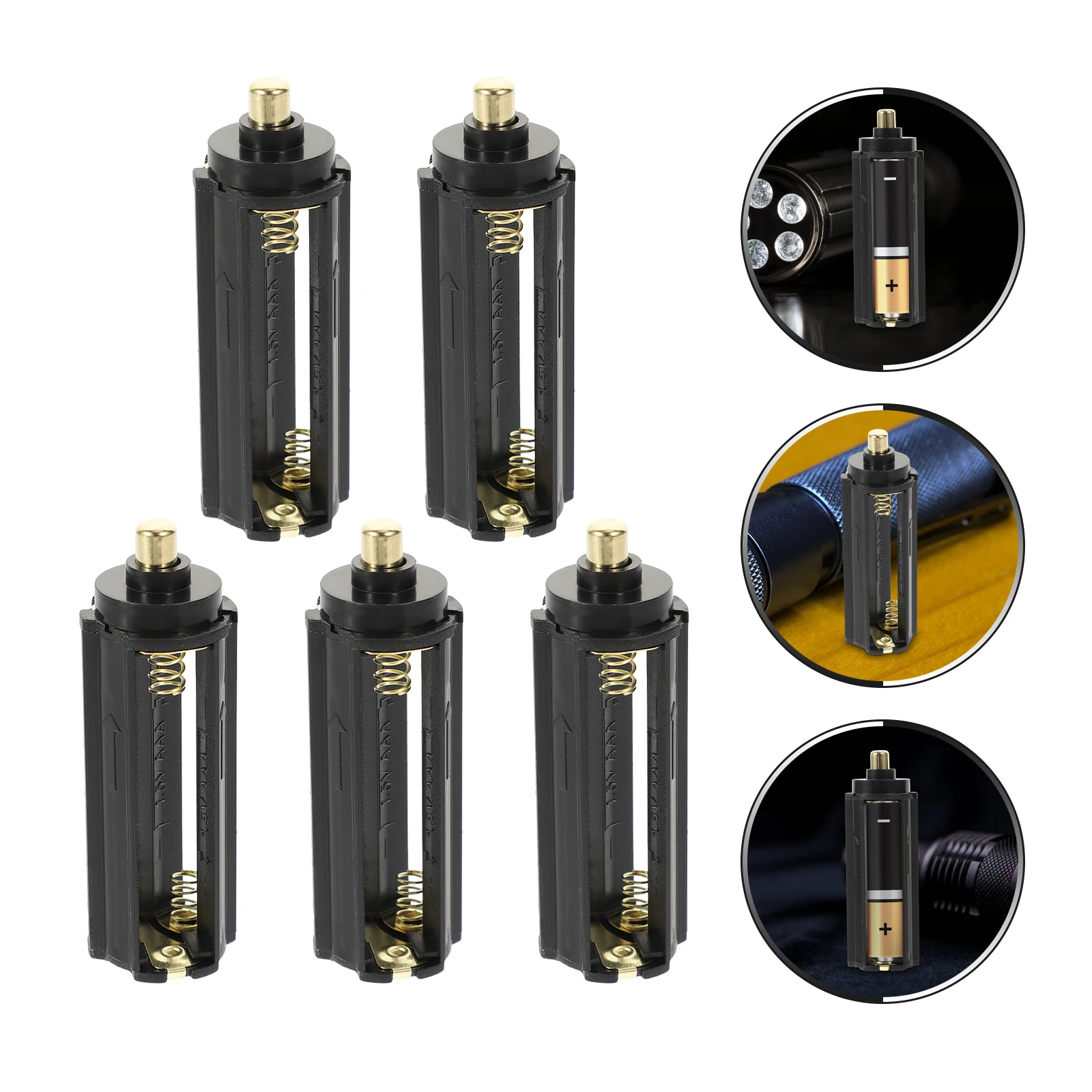 5Pcs 3 Aaa Holder Case Plastic Storage Box for Flashlight Portable Container for Rechargeable Alkalescent