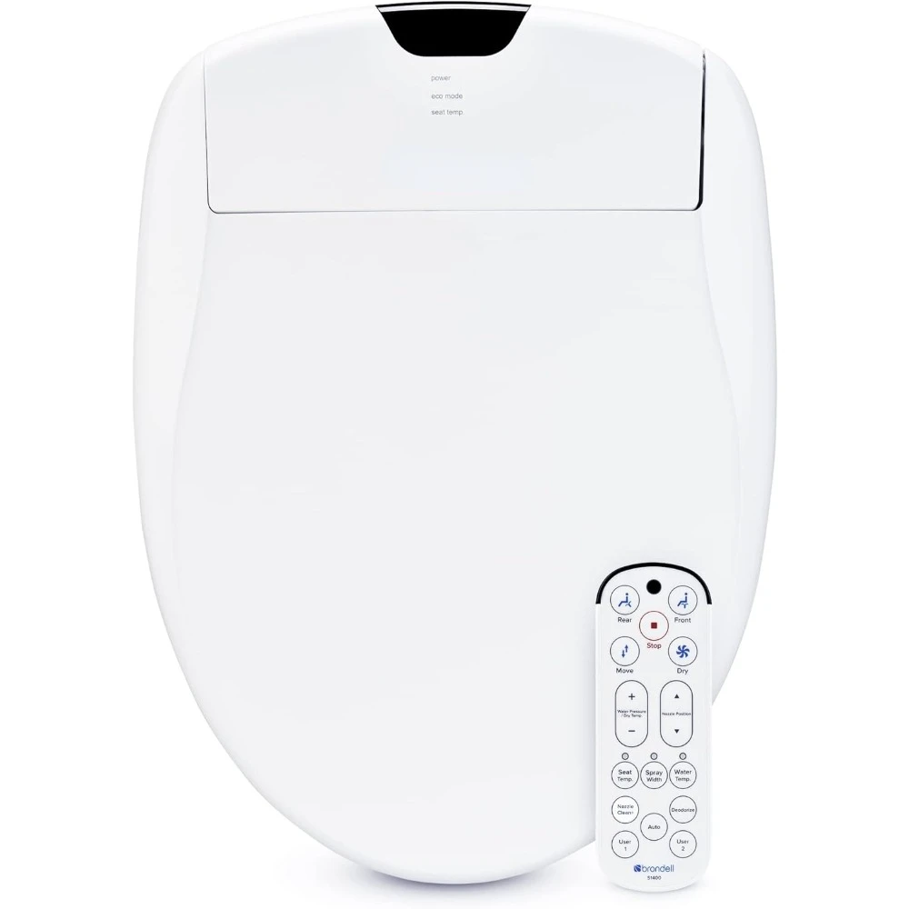 

Swash Electric Bidet Toilet Seat With Oscillating Nozzle, Warm Air Dryer, Night Light, Remote Control - Elongated, White