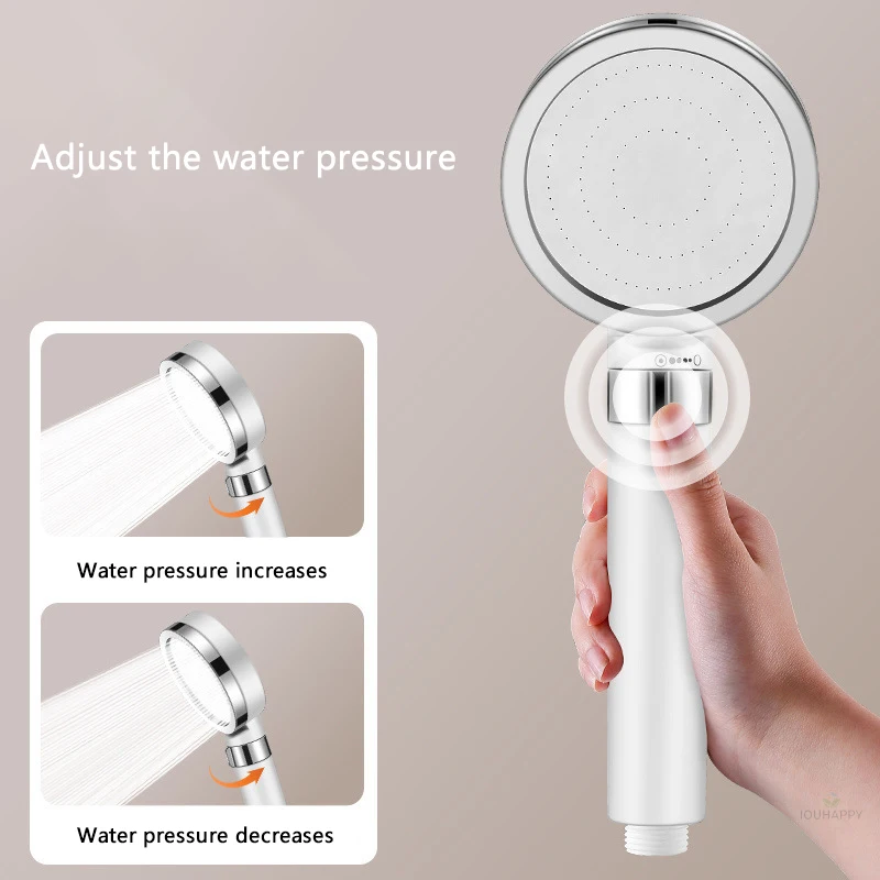 

Ручная душевая лейка высокого давления с фильтрами, 4 режима струи, регулируемая, с большим потоком воды, аксессуары для ванной комнаты