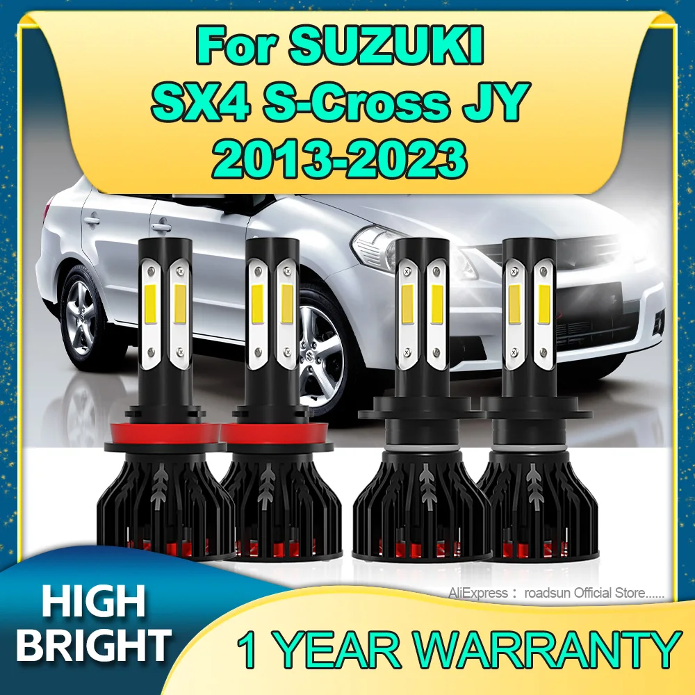 

2/4 шт., автомобильные фары H7 светодиодный H11 Auto Lights 6000K Lamp For SUZUKI SX4 S-Cross JY 2013 2014 2015 2016 2017 2018 2019 2020-2023