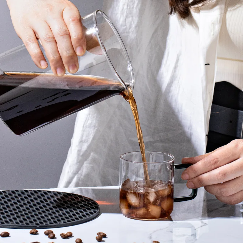 Drip type ice extraction sharing pot, high borosilicate glass ice drip coffee pot, new Chinese style cold extraction tea pot