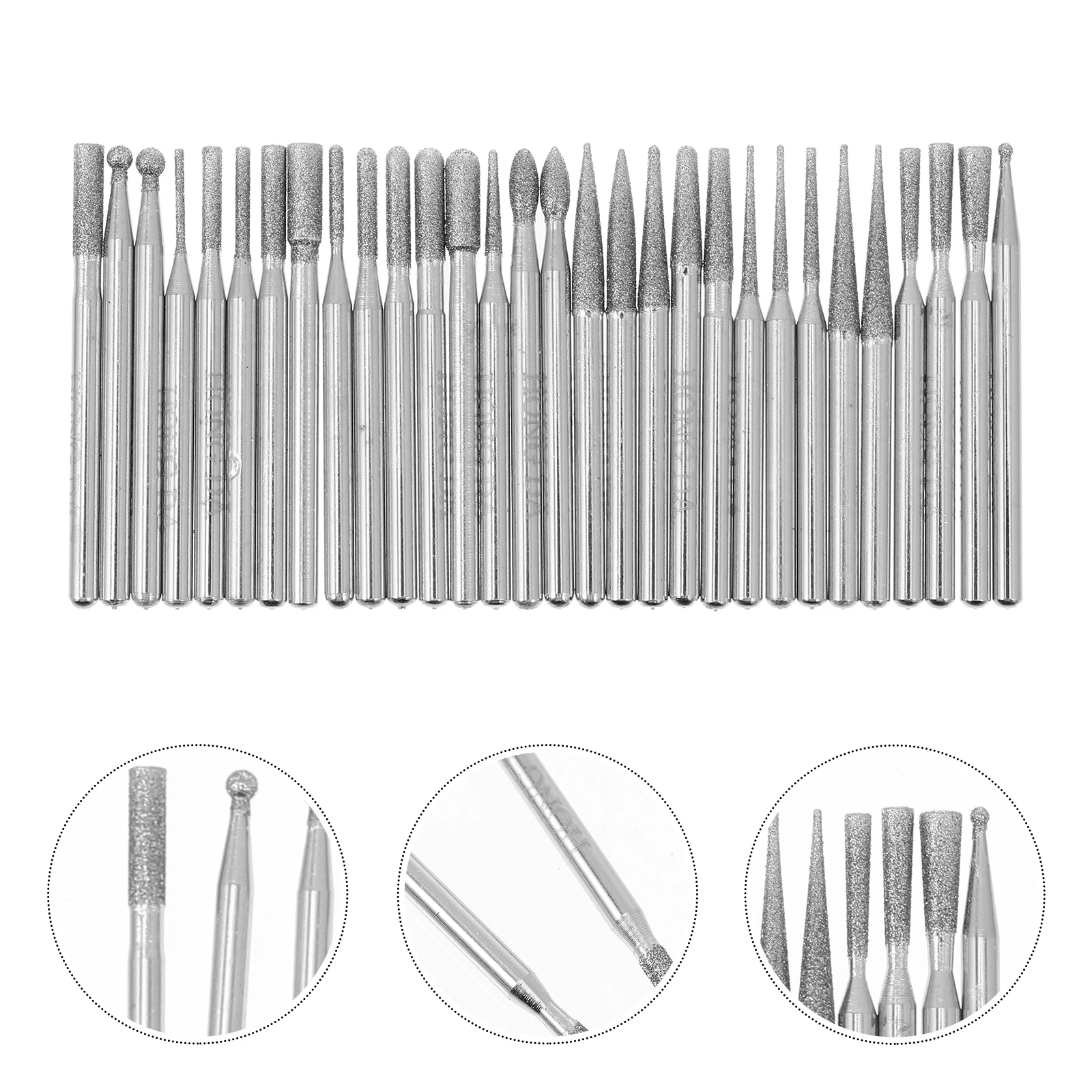 

30pcs Manicure Drill Bit Set Polishing Heads Nail File Tools Grinding Pedicure Accessories Durable Professional Beginner Spa