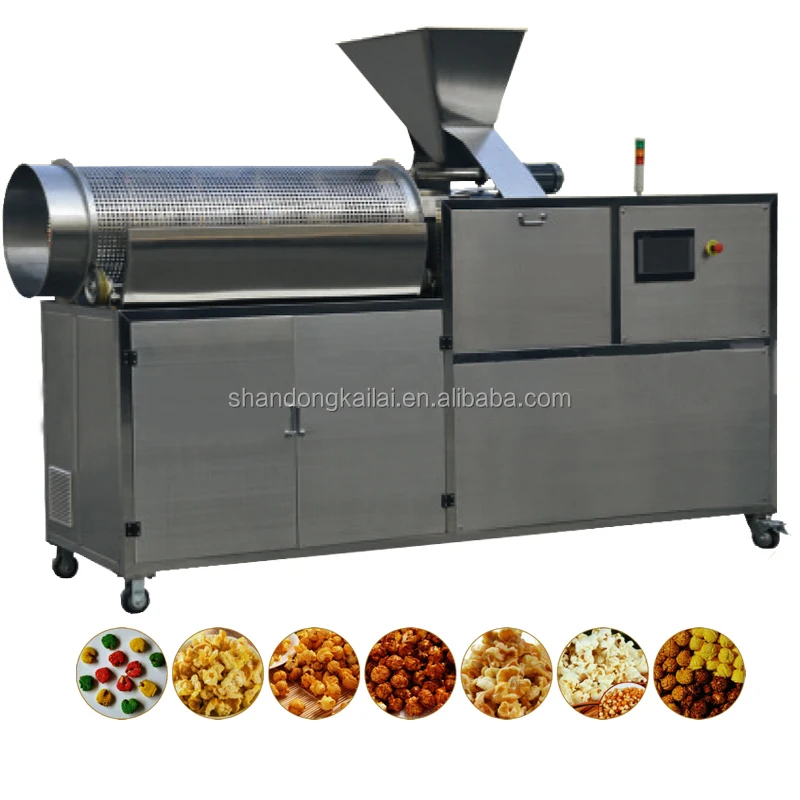 Full Automatic Popcorn Machine Industrial Caramel Popcorn Making Machine with CE Certification