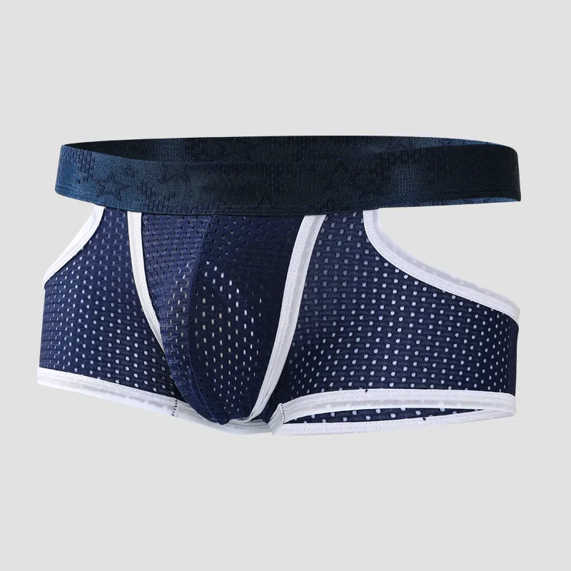 

Мужское нижнее белье из ледяного шелка с разрезом, четыре угла, дышащая сетка, летние тонкие спортивные шорты-боксеры для мальчиков