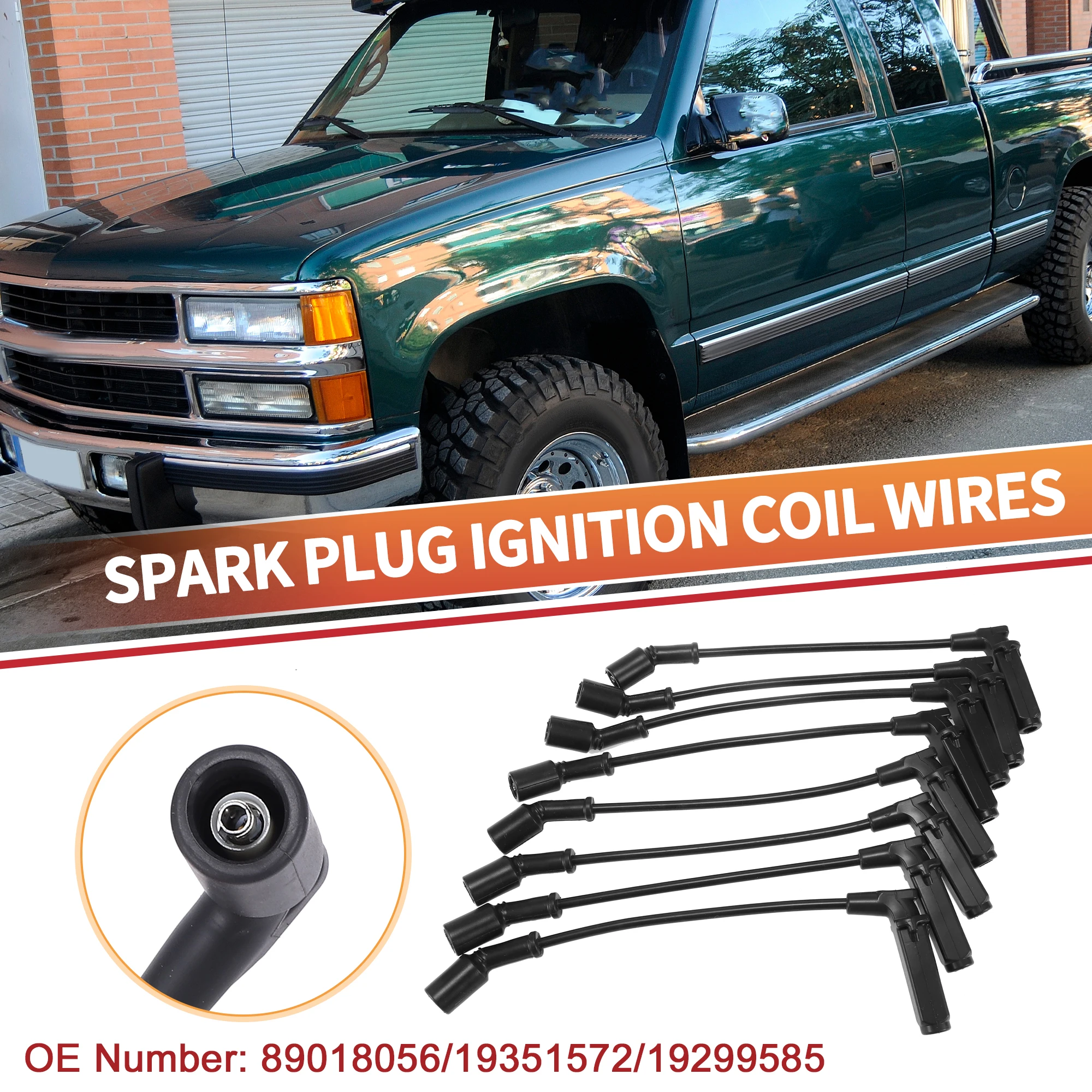 

UXCELL 8 Pcs Spark Plug Wire Ignition Coil Cable No.89018056 for Cadillac Escalade V8
