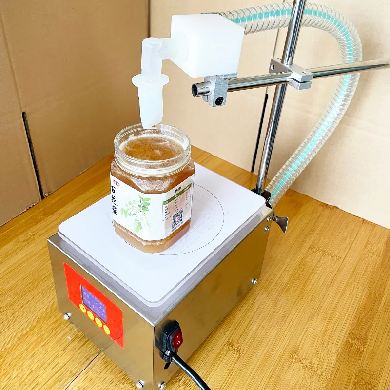 

5KG Smart Honey Filling Machine 2022 New Commercial Gear Pump Driving Input Honey Liquid Automatic Max Filler Food Processor