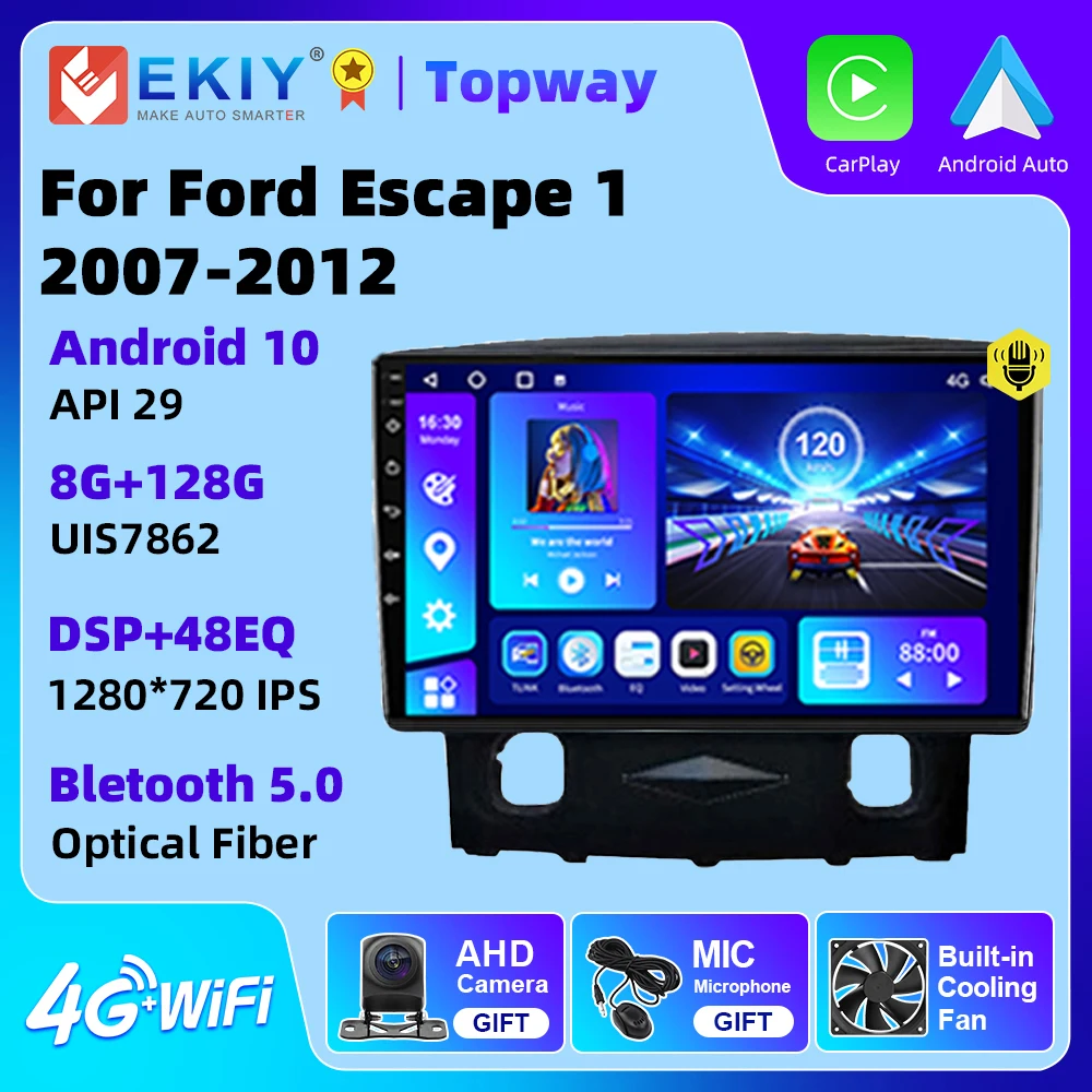 

Автомагнитола EKIY для Ford Escape 1 2007-2012, автомобильное радио на Android, мультимедийный видеоплеер, навигация GPS