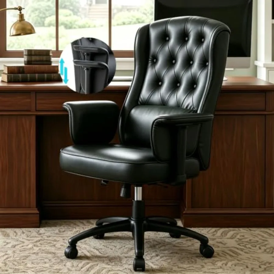 Office Chair with Lumbar Support Ergonomic High Back Chair for Home Office Use, Mesh Back and Seat, Black, Breathable and Adjus