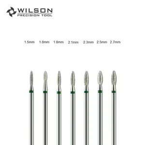 WILSON-Flame شكل بت الماس ، اكسسوارات الأظافر ، أدوات الأظافر ، اكسسوارات الأظافر أفضل 8 لقم ثقب ويلسون مبيع - رقم 6