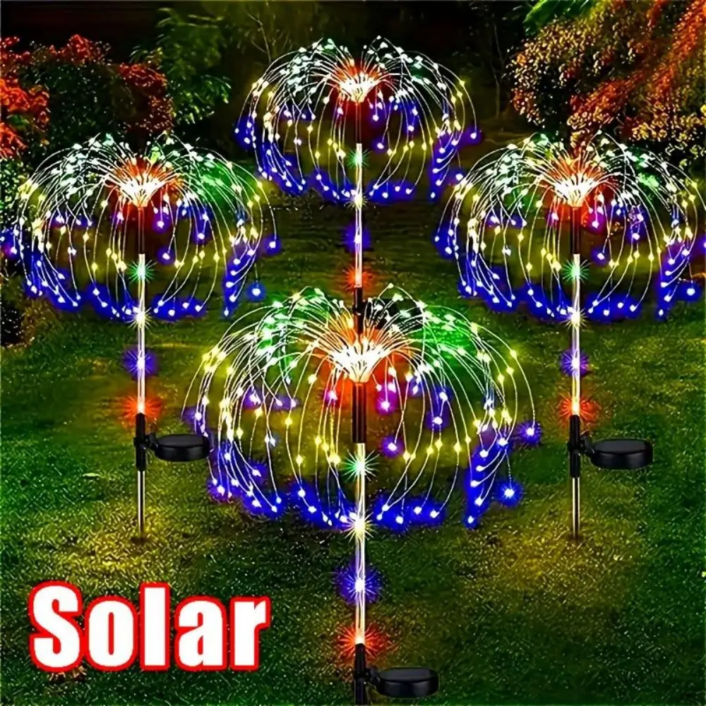 

Outdoor Decoration Solar Fireworks Lights, 8 Modes Garden Lights, Suitable for Festivals Parties Halloween Christmas Decoration