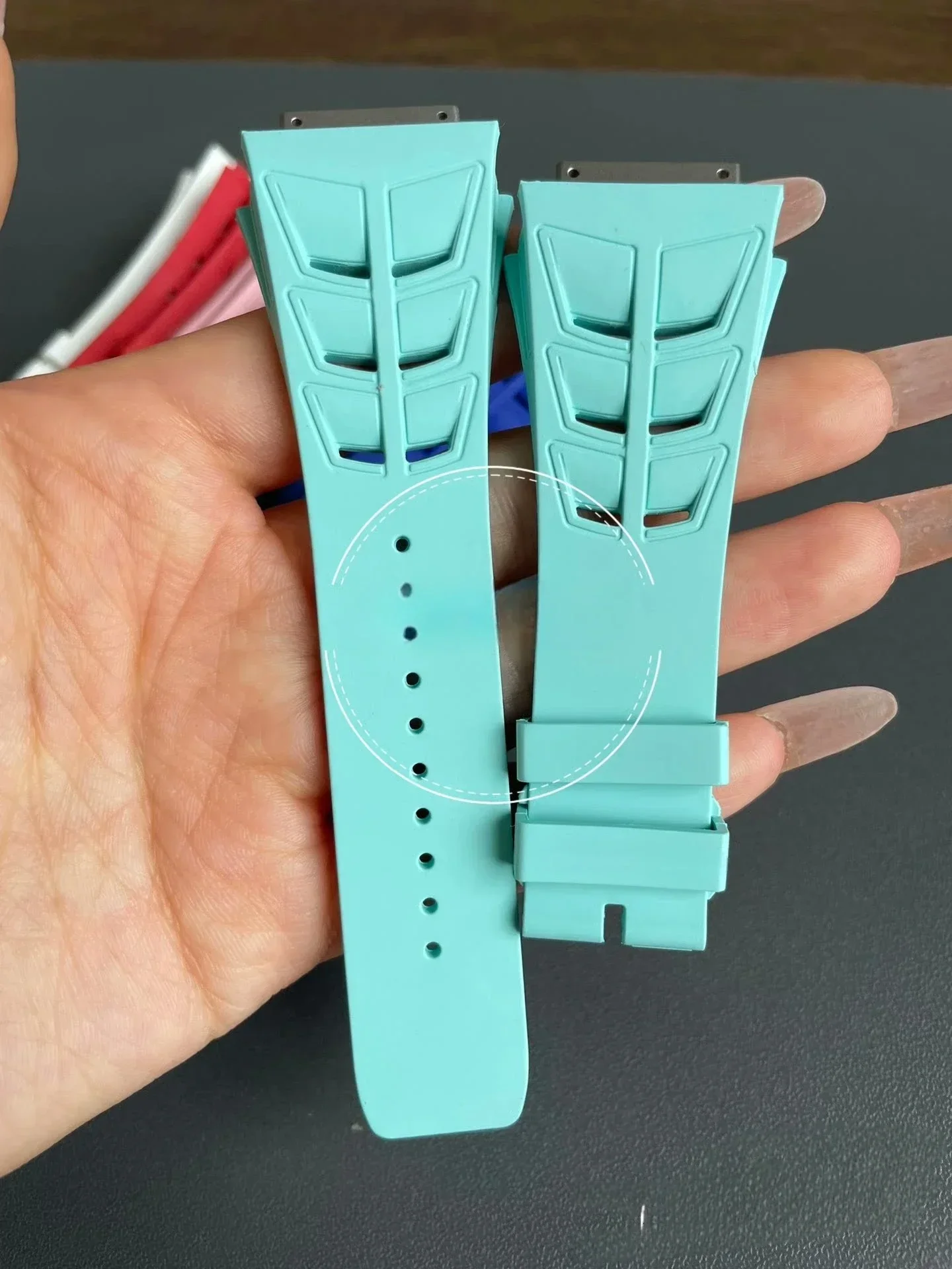 جديد سوبر أ فلورو المطاط حزام الساعات ريتشارد ساعة ميل حزام RM030 RM055 FKM فلورو المطاط