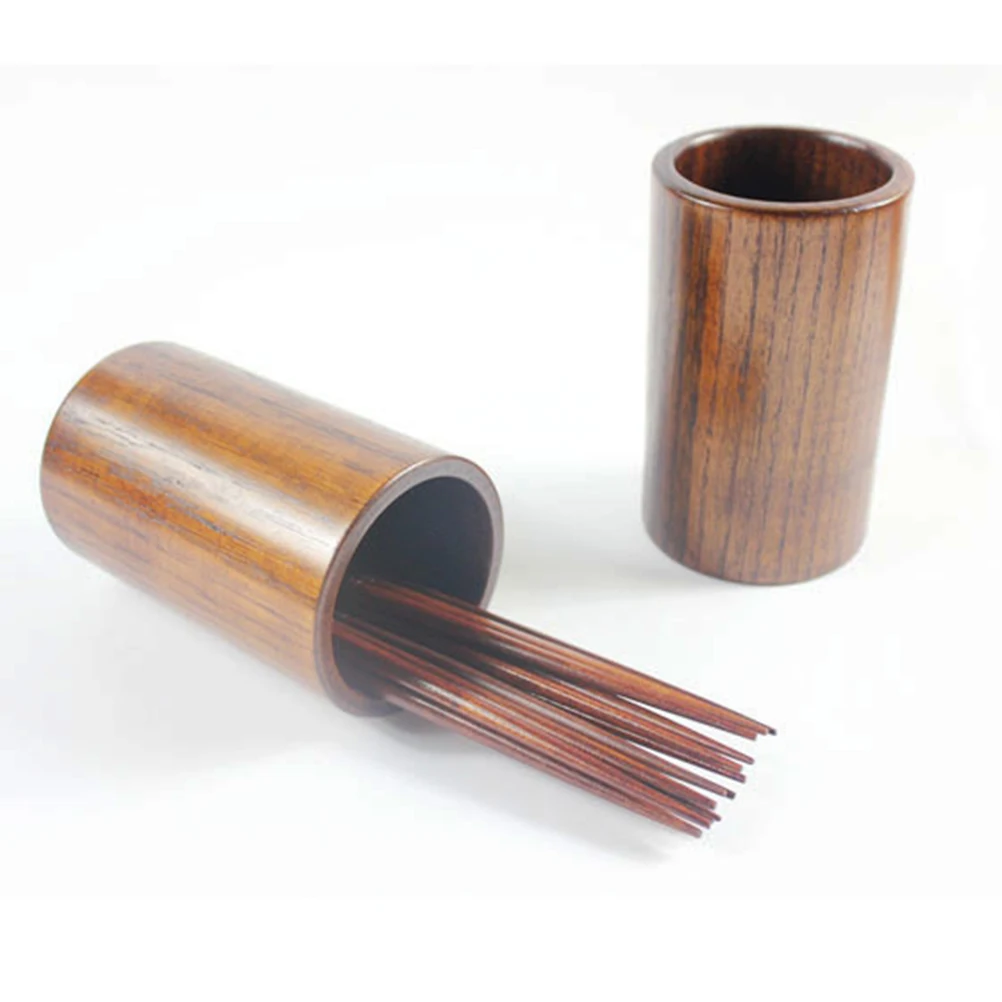 

Holder Wooden Utensil Organizer Cooking Tool Container Drain Holes Easy Clean Spoons Chopsticks Storage