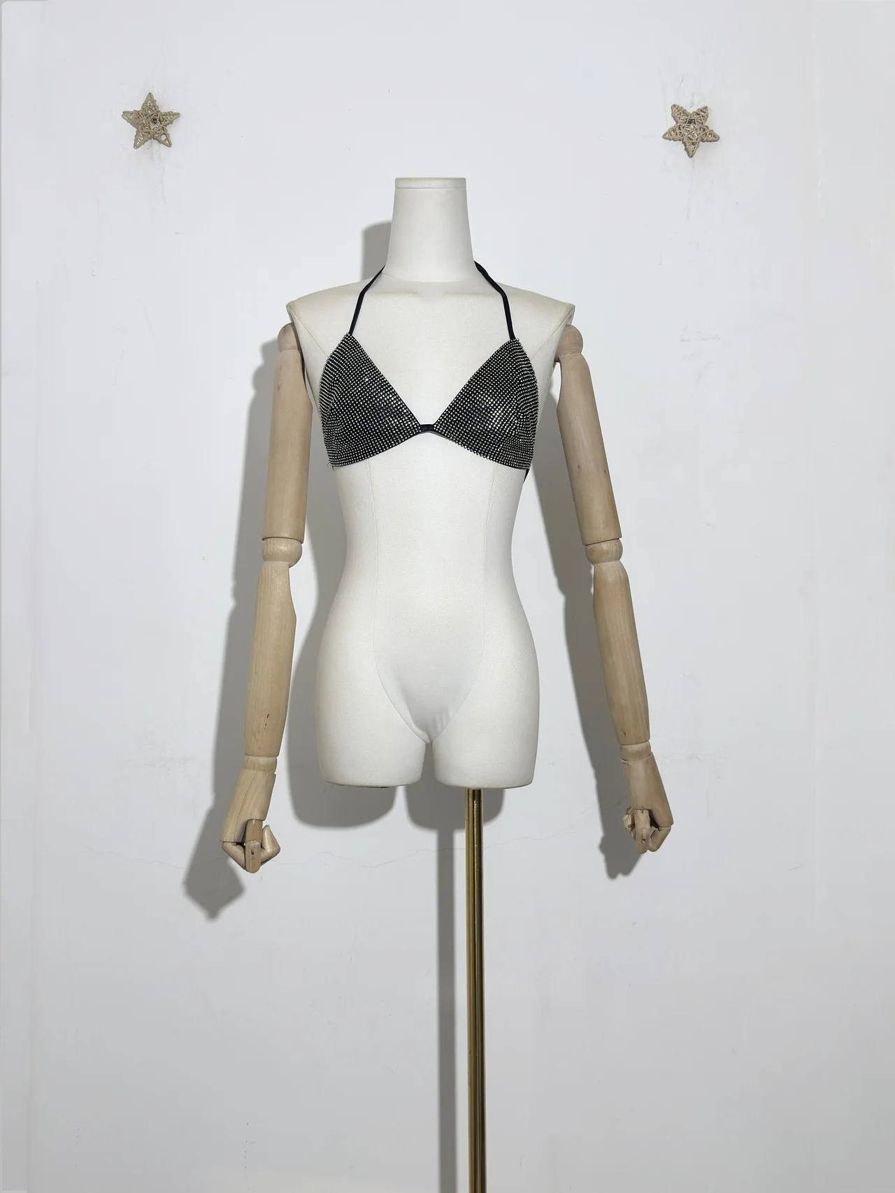 

Shiny Diamond Women New Sexy Triangle Bralette Party&Rave Essential Glitter Rhinestone Bra Top Eye Catching Streetwear Beachwear