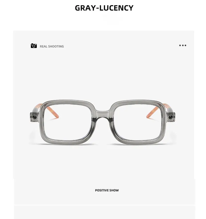 Neue modische quadratische Sonnenbrille für Damen und Herren, Vintage-Markendesigner, Punk-Sonnenbrille, klare Gläser, Spiegelbrille – Detail 17