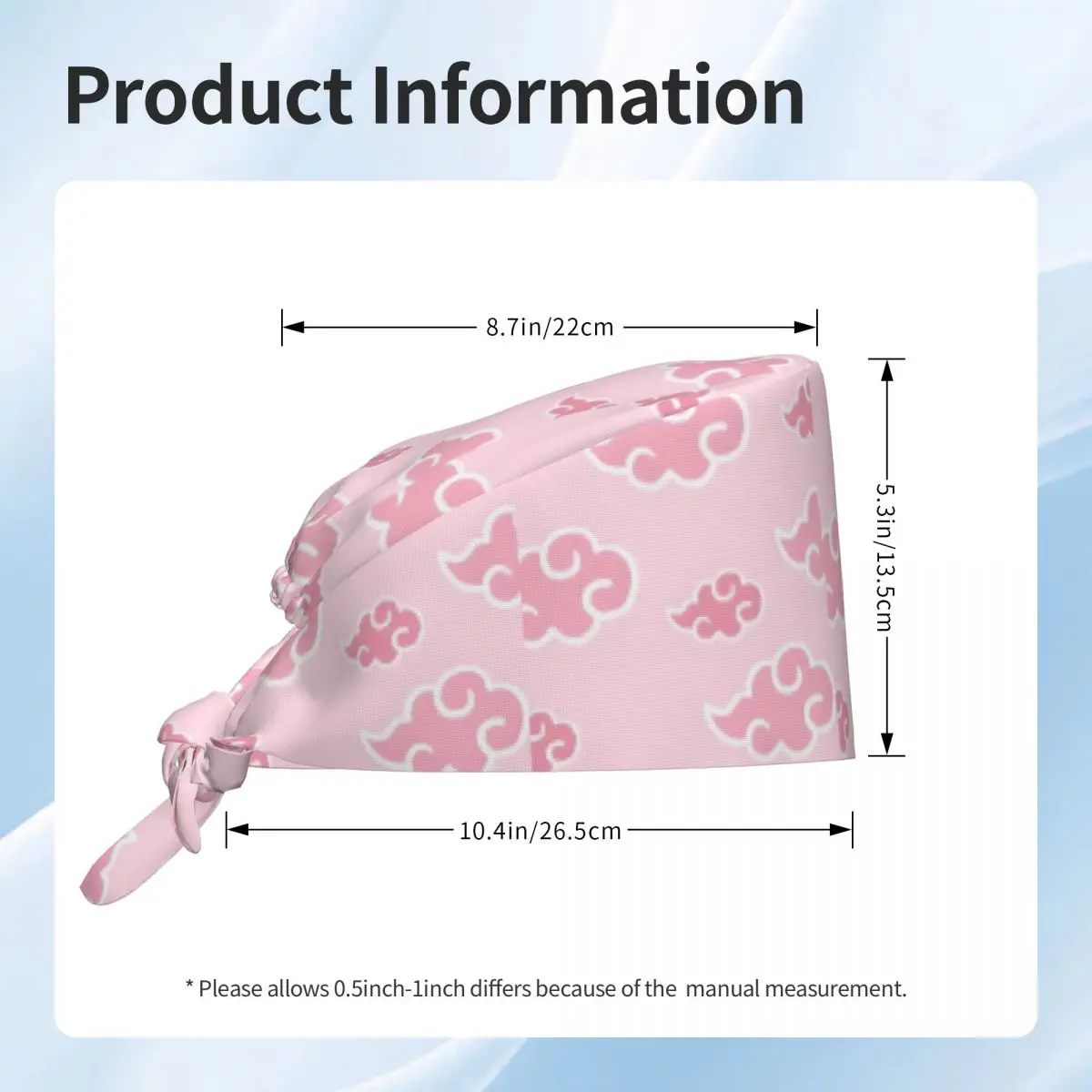 Berretto da lavoro personalizzato S-Sakuraes H-Harunoes Cloud Berretto da lavoro resistente unisex fresco Cappello chirurgico Cappello da infermiera per dentista