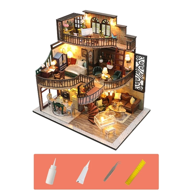 Giocattolo per bambini Miniature casa delle bambole Mobili per casa delle bambole Compleanno 45BE
