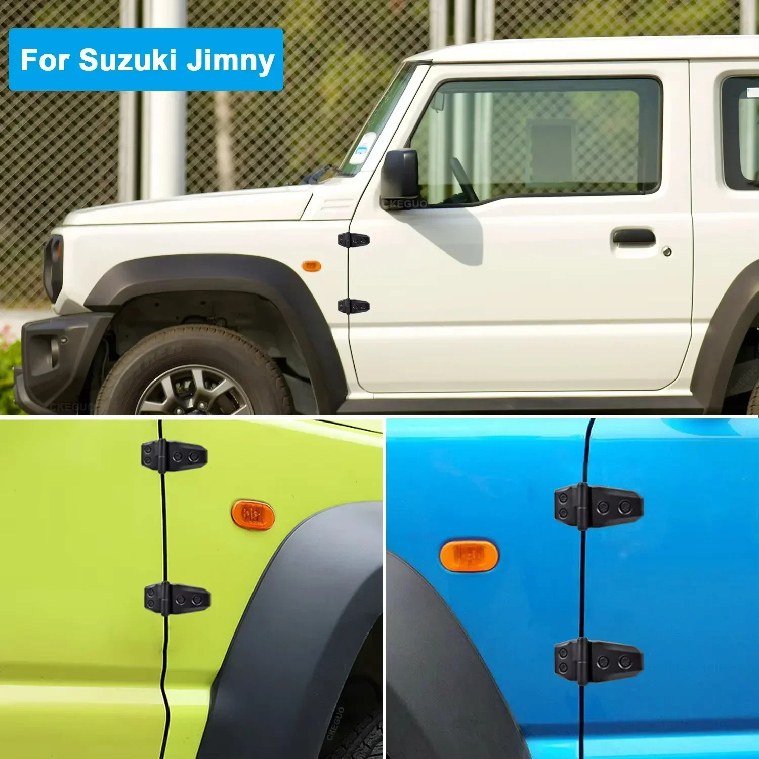 Car Engine Hood Door Hinge Decoration Cover Trim Sticker For Suzuki Jimny JB64 JB74 2018-2020 Auto Mouldings Accessories