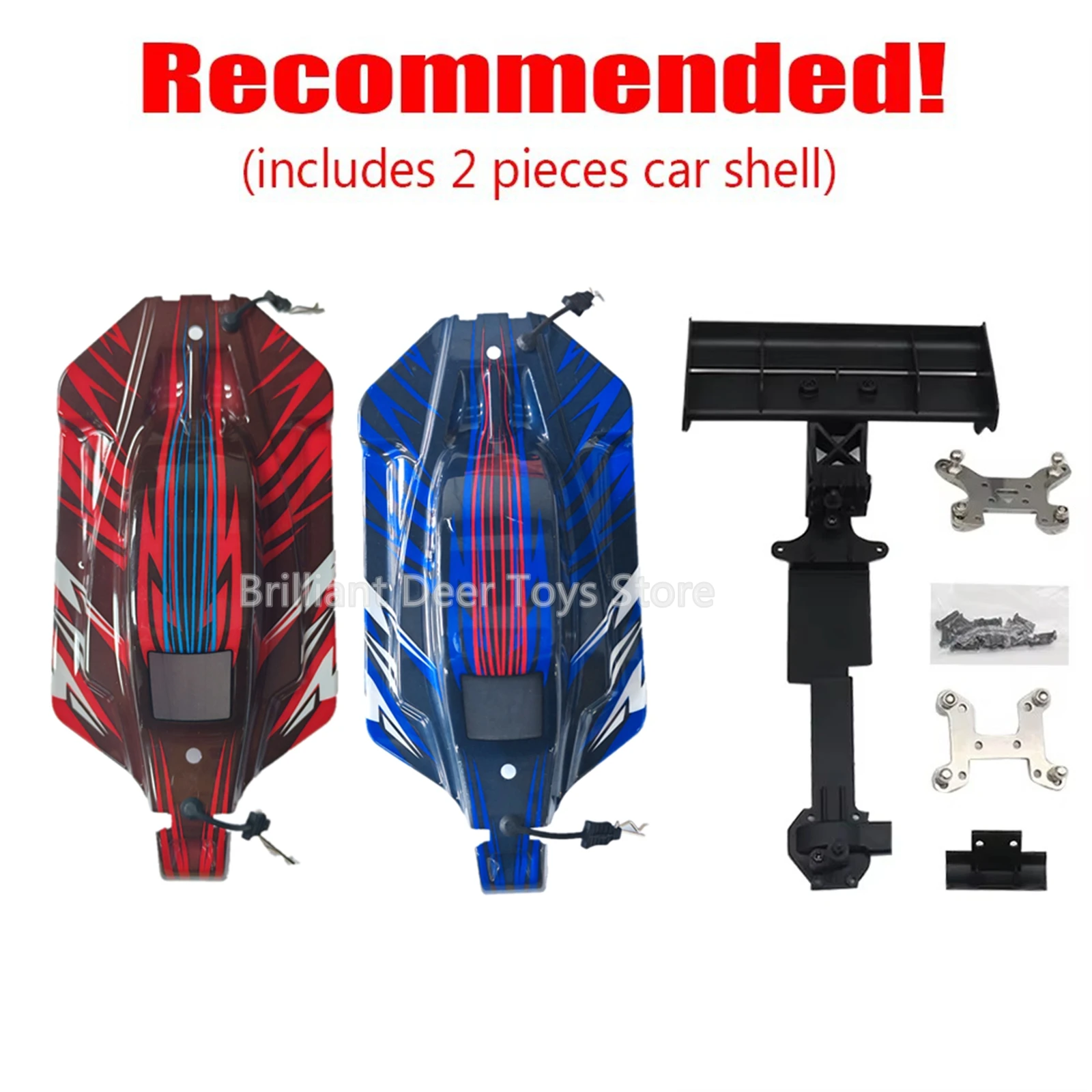 Kit Carrosserie + Roues RC Pour Wltoys 144001 144010 1/14 – Accessoires De Remplacement