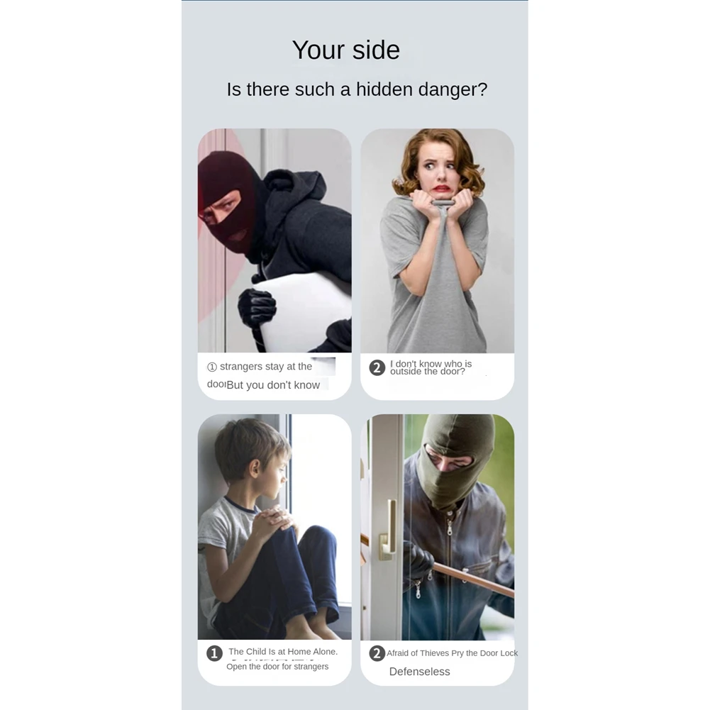 Campainha visual sem fio inteligente, câmera com visão noturna, monitoramento em tempo real, wifi, segurança