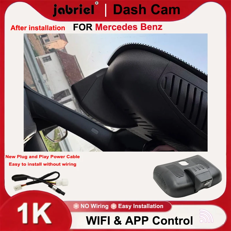 

Видеорегистратор Jabriel 1K 1080P с Wi-Fi, Plug and Play, для Mercedes-Benz GLB 2023-2026