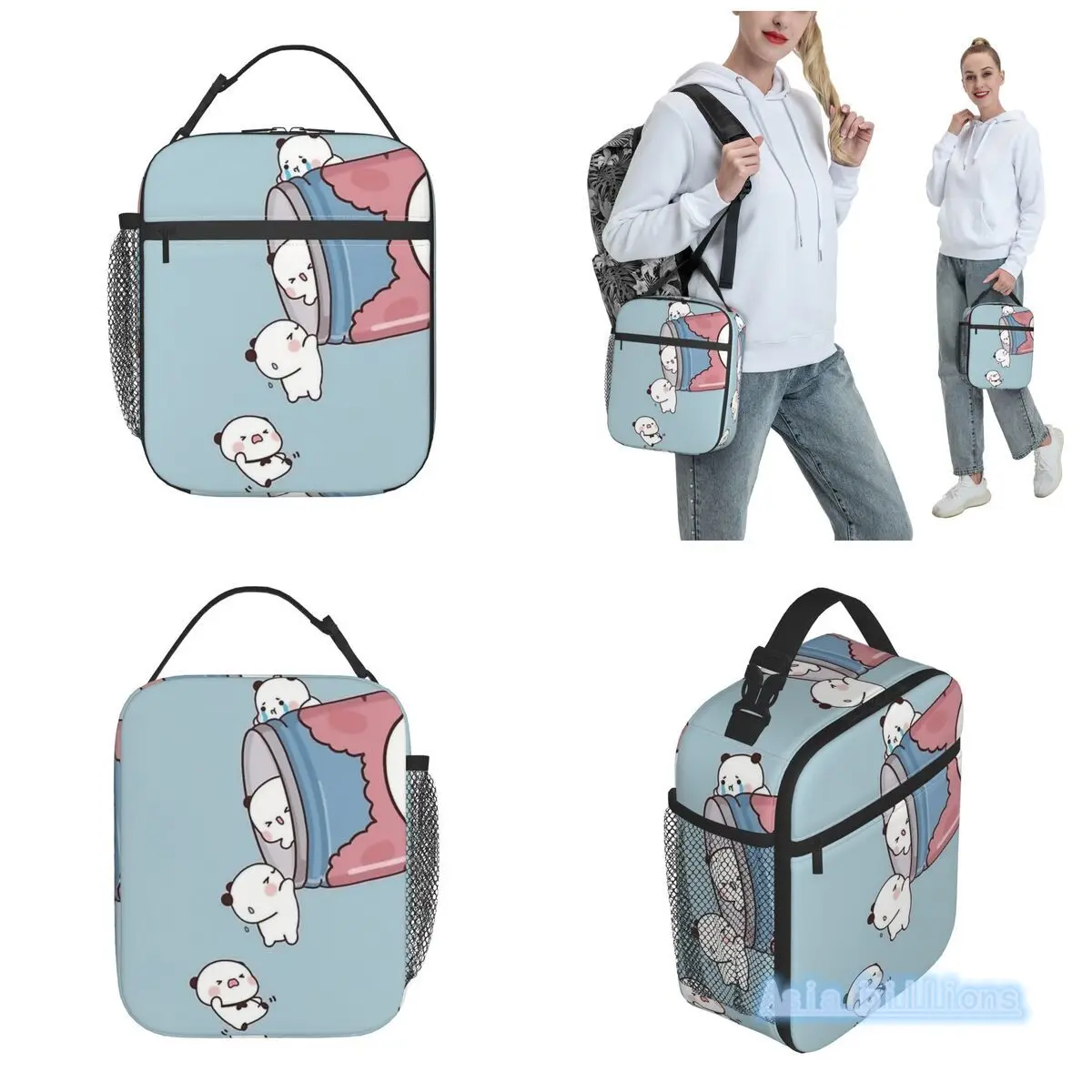 Lunch Boxes Bubu Dudu Panda Baby Bears Merch Food Box Ins Style Thermal Cooler Lunch Box For School