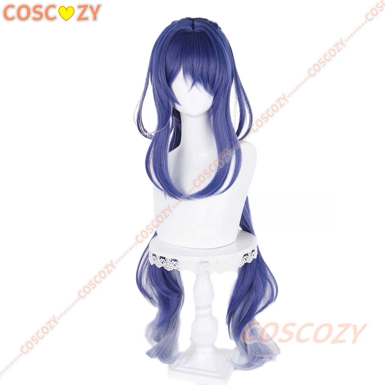 Game Genshin Impact Lauma Cosplay Pruik Lauma Lang Haar Blauwachtig Violet Hoogtepunten Pruik Voor Hallowmas Party Volwassen Vrouwen Mannen Rekwisieten