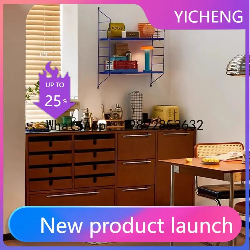 

Hys solid wood sideboard - compact dining room buffet - vintage storage cabinet