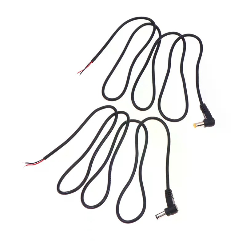 5.5 X 2.1mm/2.5mm Right Angle DC Power Cable DC Male Plug Power Connector Plug Connector Extension Line