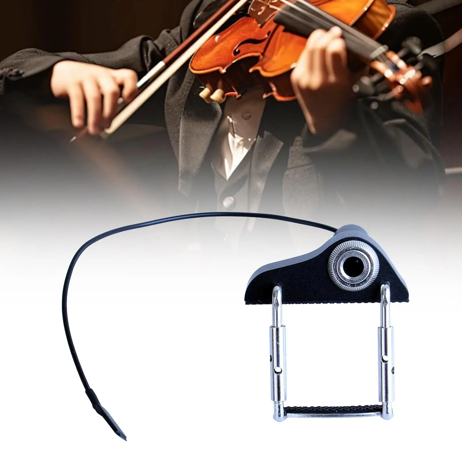 Violin Pickup Piezo Violin Pickup Accessory Adjusting Placement No Adjustment Pickup Electric Violin Accessory for Ukulele