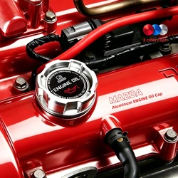 Aluminum ENGINE Oil Cap For MAZDASPEED RACING RX8 RX7 MIATA MAZDA PROTEGE Car Accessories626 323 MX3 BP 13B OIL FILLER CAP JDM