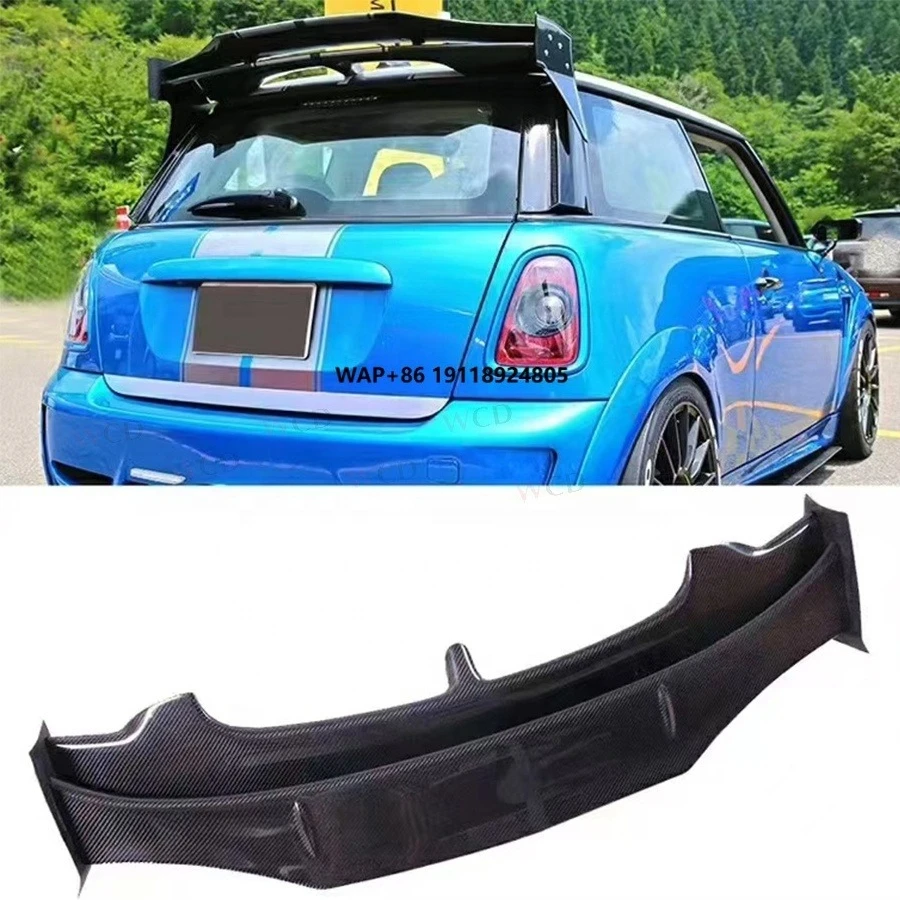 

AG Style Carbon Fiber Rear Roof Spoiler for MINI COOPER S R56 2006-2013 JCW Double Layer Rear Spoiler Wing Car Body Kit