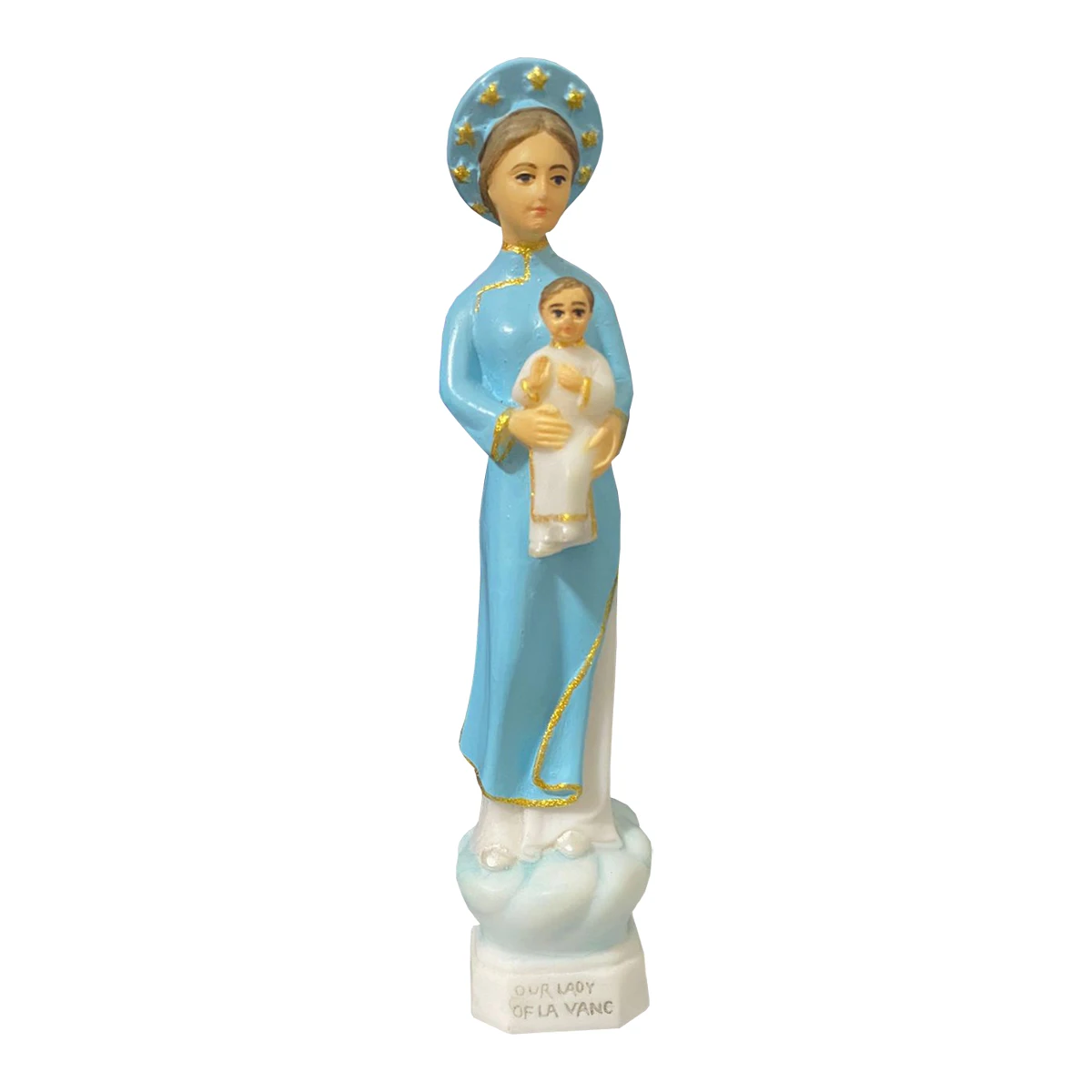 Our Lady of La Vang Statue, Virgin Mary Sculpture, Reigious Figurine, Home Decoration, Catholic Decor, Height 13cm