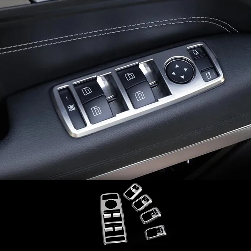 

Автомобильные аксессуары для Benz E Class Coupe W207 C207 2009-2016 5 шт. интерьерный декор автомобиля отделка автомобиля внутренний подлокотник крышка переключателя окна