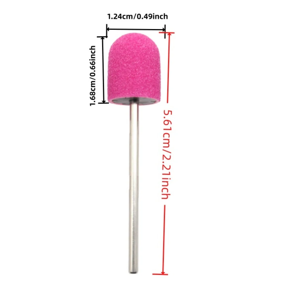 20Pcs 10mm Nail Sanding Caps with Mandrel – Premium Callus & Cuticle Remover, 2.35mm Shank, Compatible with All Nail Drills view 5