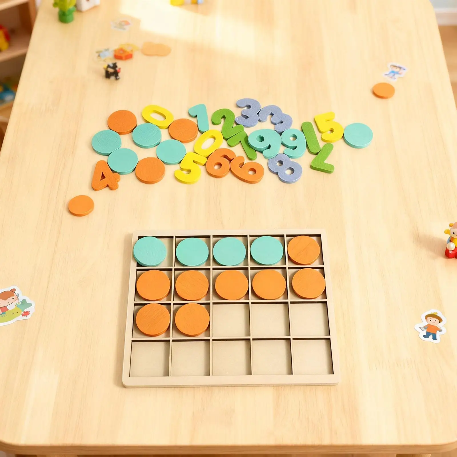 Matériaux manipulatifs d'addition et de soustraction de jouets mathématiques en bois pour les âges de 3 4 5 ans