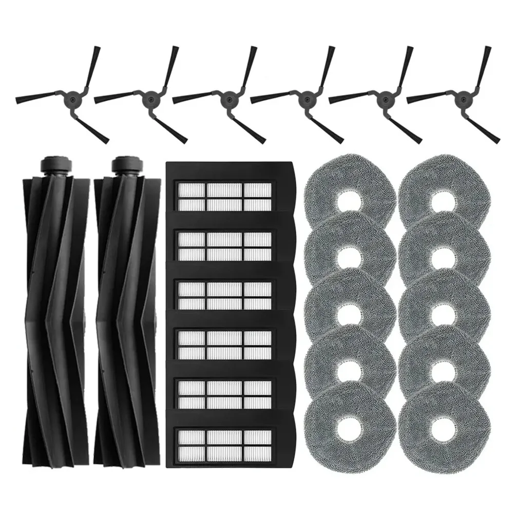 TCF-For Eufy X9 Pro Hoofdzijborstel Hepa Filter Mop Doek Robotstofzuiger Vervangende onderdelen