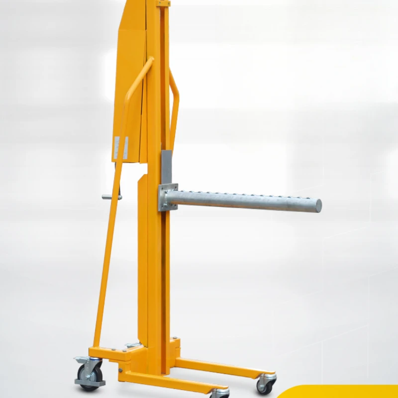 

Light Hand Stacker Mini Winch Raiser Roll Lift Forklift Loading and Unloading Truck Single Column Fork