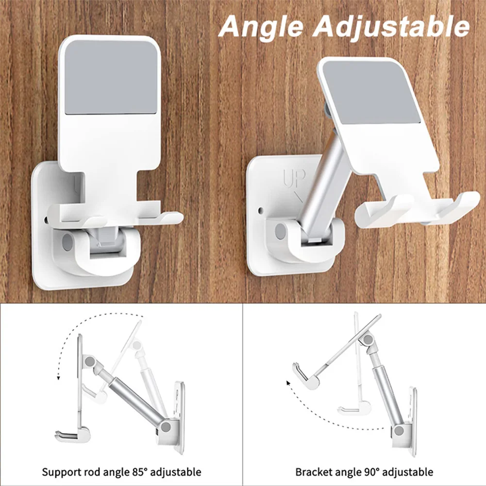 Wall-Mounted Mobile Phone Bracket Adjustables Retractable Phone Bracket For Powder Rooms Home