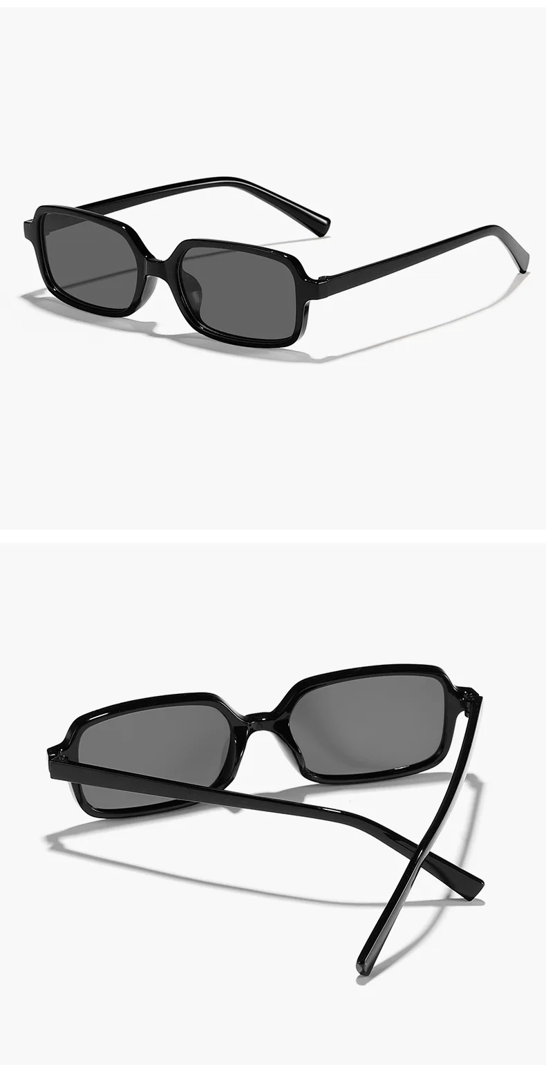Neue Vintage Quadratische Sonnenbrille für Damen und Herren Marken-Rechteck-Sonnenbrille Ovale Brillen für Männer und Frauen – Detail 9