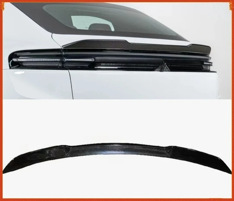 

For Porsche Macan 95C EV Style Real Dry Carbon Fiber 2024 Exterior Decoration Tail Fins Rear Trunk Spoiler Modification Body Kit