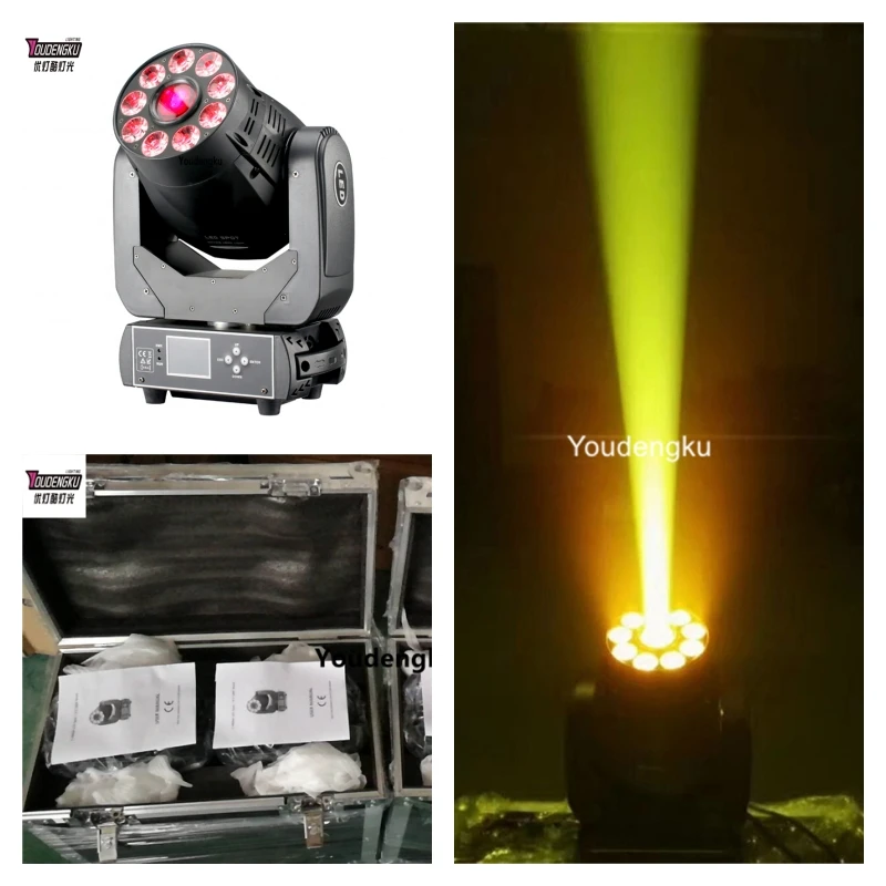 

6 шт. в корпусе, 75 Вт, белый, 9*12 Вт, RGBWAUV, 6 в 1, светодиодный точечный светильник GOBO с подвижной головкой