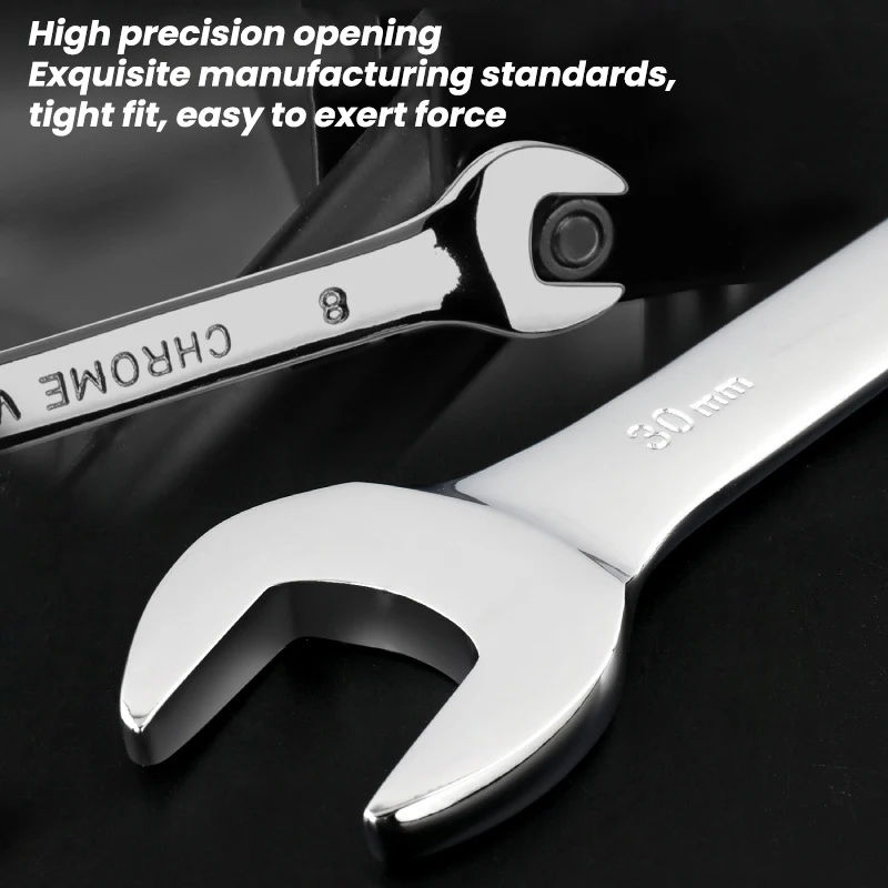 1Pc 6-32mm Double End Spanne Wrench CR-V Metric Combination Wrench for Household Car Repair Hand Tools Ratchet Wrench