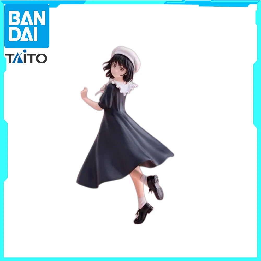 Original TAITO Ravitier Shoushimin Series Yuki Osanai White Beret Black Dress Dynamic Standing Figure Desk Ornament Collectible
