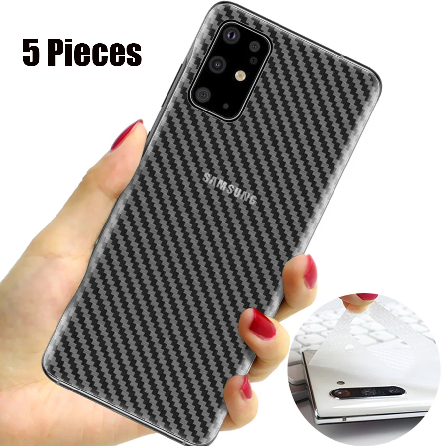 Back Carbon Fiber Screen Protector Film for Samsung Galaxy S22+ S21 S20 S10 Plus S23 Ultra A52s 5G A72 A51 A71 A50 M21 M31 M51