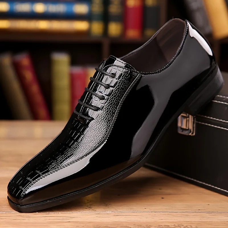

Crocodile Pattern Leather Men's Shoes Business Formal Shoes Casual Shoes for Man By British Designers Classic Party Social Shoe