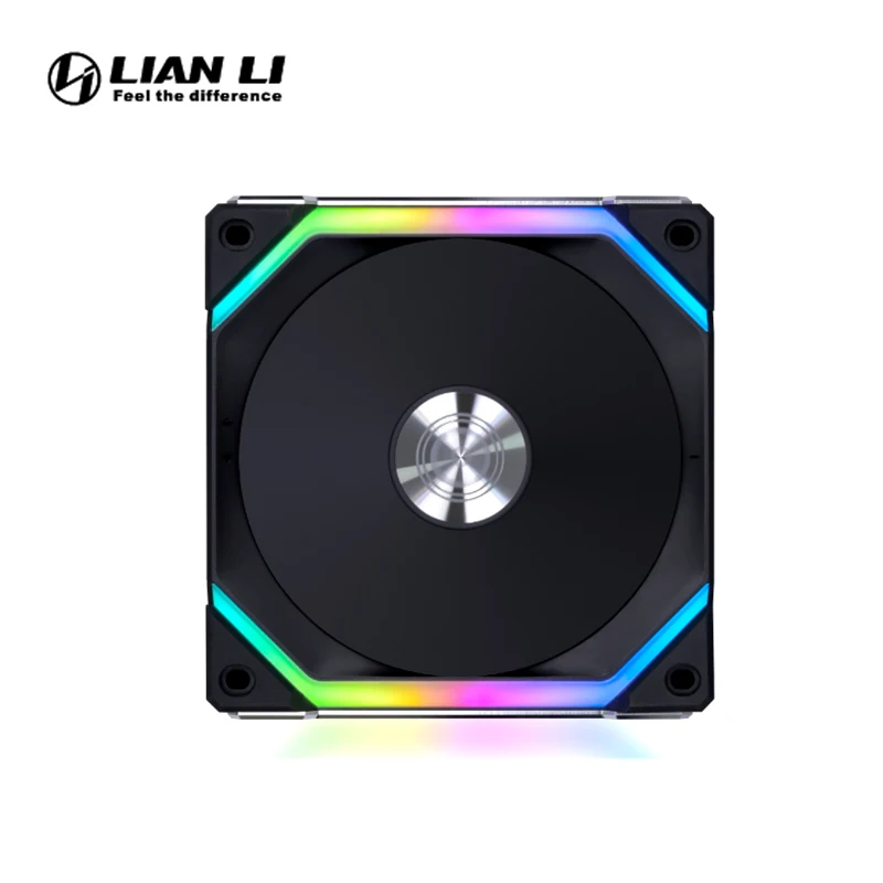 Lian Li UNI FAN SL120 V2、L-Connect 3 ケーブルレス リバースブレード - シングルパック、ホワイト/ブラック
