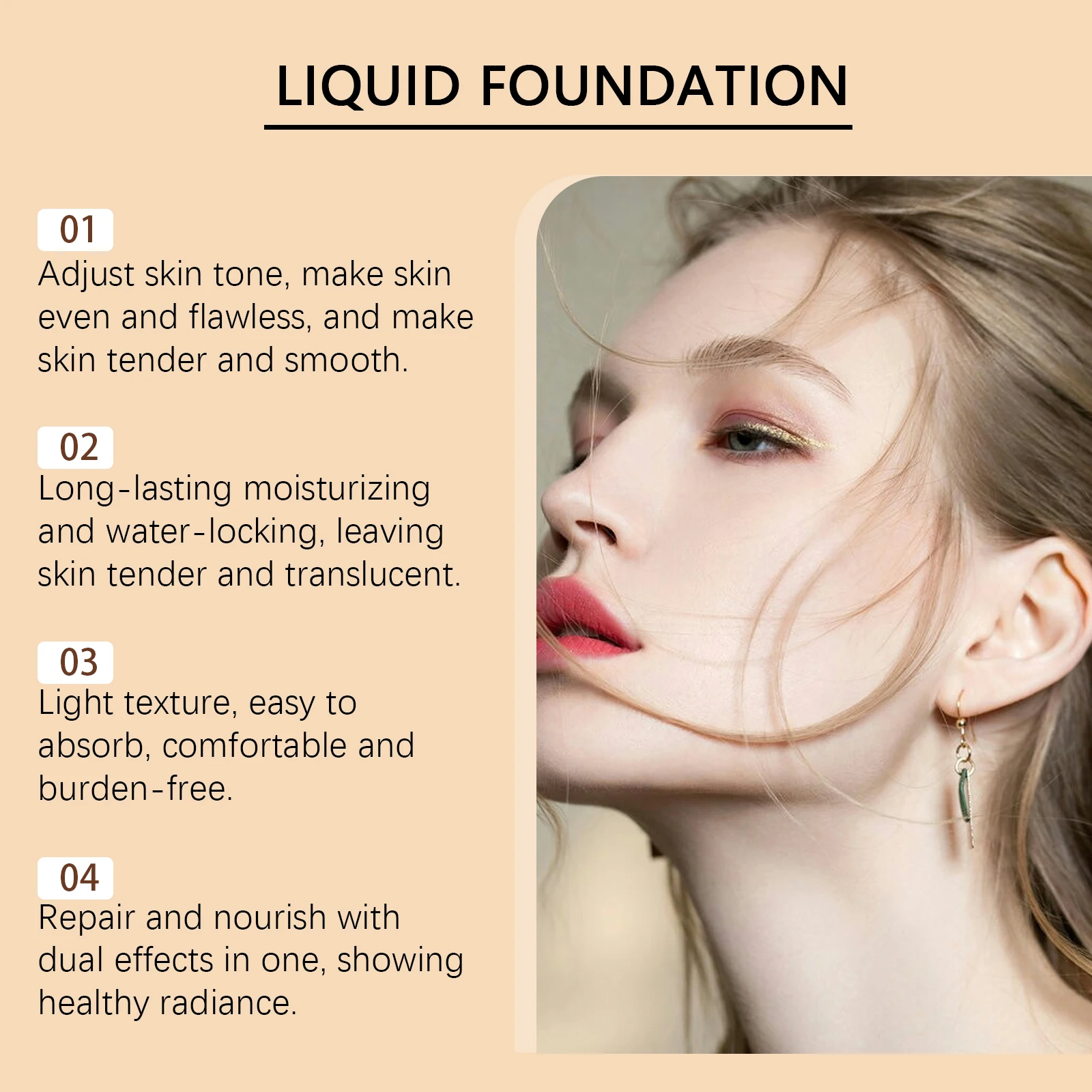 CC Cream with Spf50+ Color Correcting Full Coverage Concealer Lightweight Foundation Waterproof Soothe Hydrate Pre-Makeup Primer