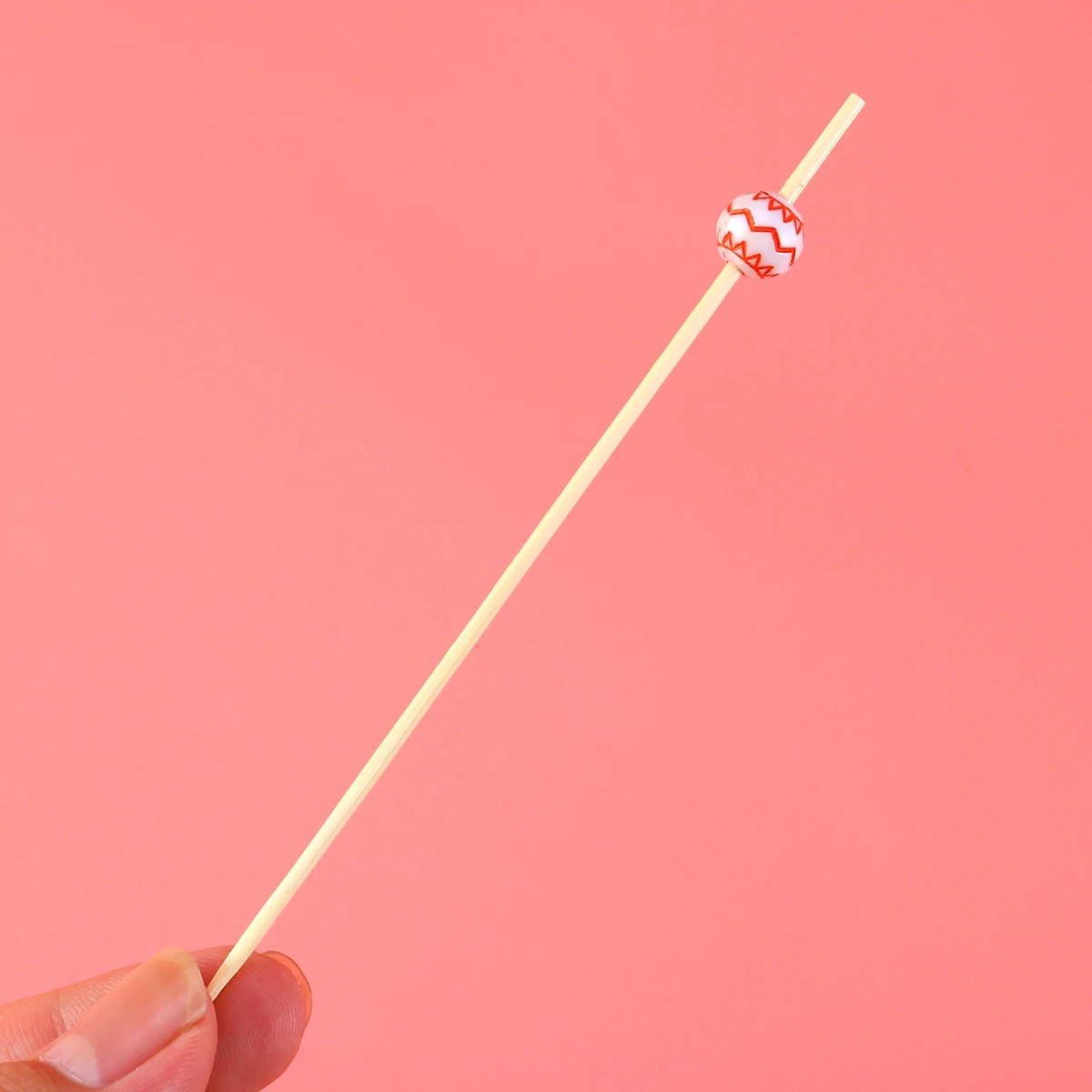 

100pcs Disposable Handmade Cocktail Picks Appetizer Picks Wooden Fruit Picks Bead Decor Party Supplies Picks