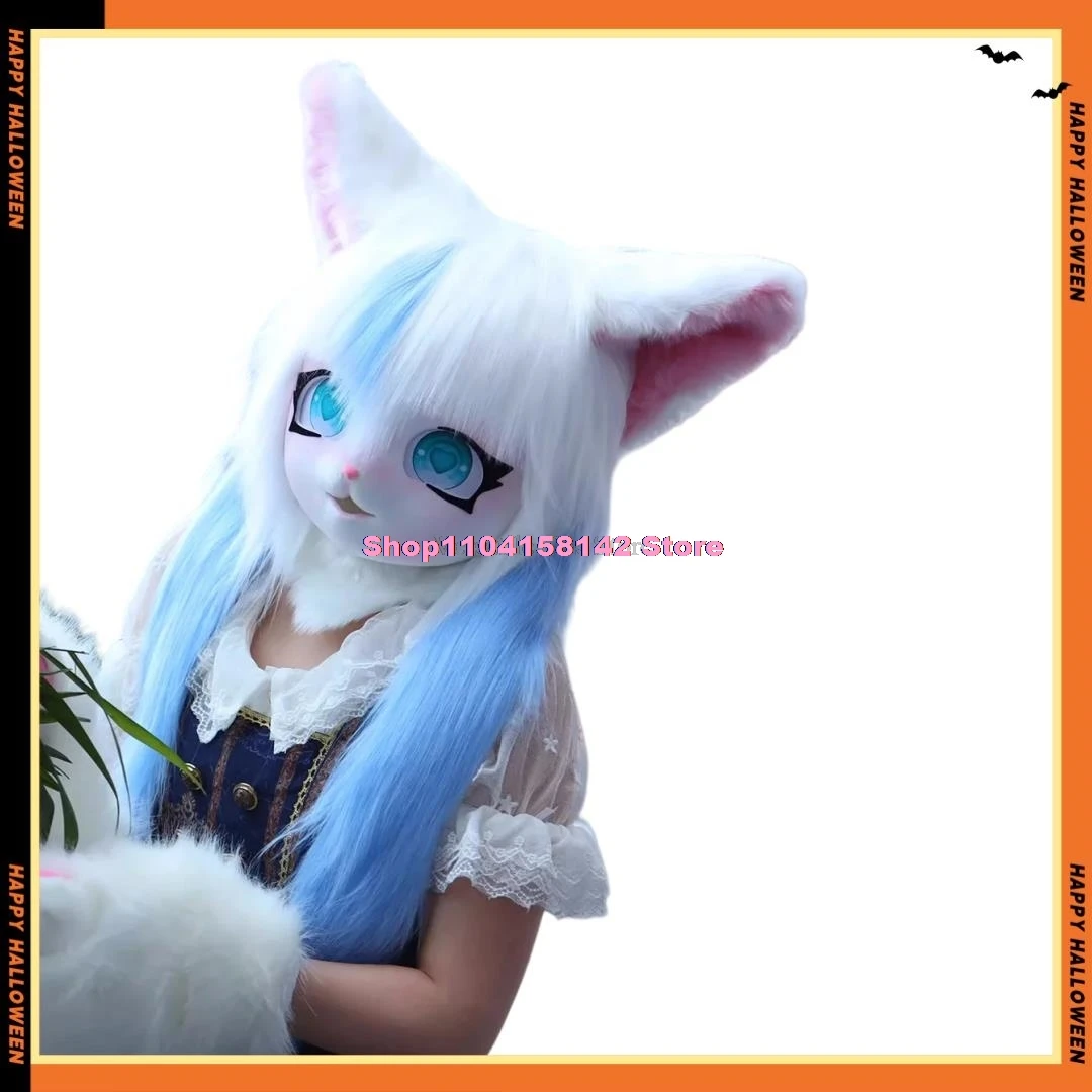 Fursuit Headset Furry Cosplay Costume Paw Head Base Comiket Furry Kig Kigurumi Animal Cat Rabbit Doll Beast Mask Cosplay Costume