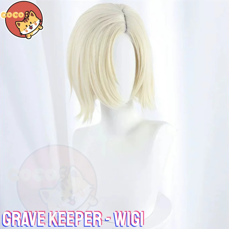 Grave Keeper Cosplay Wig Game Identity V Andrew Kreiss Cosplay Grave Keeper Wig 35cm Gold White Short Cosplay Wig CoCos